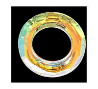 5 pezzi 30 mm anello cerchio cristallo di vetro lampadario a sospensione lampada prisma parti ciondolo decorazioni for la casa senza foro(AB color)