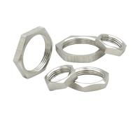 5 pezzi 304 acciaio inossidabile dado di bloccaggio esagonale M8 M10 M12 - M22 M24 M25 - M40 raccordo for tubo passo 1 mm 1,5 mm metrico femmina(M25x1.5x30x4 (5pcs))