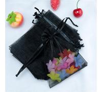 5 Pezzi 30x40cm Sacchetti Organza Confetti Grande Buste Tascabili Sacchetti Organza Sacchetto in organza Sacchettini per Gioielli Sacchetti Regalo in organza per Festa, Matrimonio, Natale (Nero)