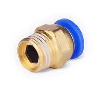 5 pezzi 4 mm 6 mm 8 mm 10 mm x M5 M6 M8 M10 M12 M14 M16 M20 filettatura maschio dritto One Touch aria pneumatico raccordo rapido for tubi(10mm-M10x1.25 5PCS)
