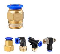 5 pezzi 4 mm 6 mm 8 mm raccordo pneumatico aria PL/PB/PC/PCF/SL filettatura 1/8" 1/4 3/8 1/2(6-04 (6mm-1I2),PC (5PCS))