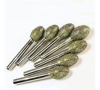 5 pezzi 46 grana sabbia grossa diamante ovale rettifica testa frese bit giada pietra intaglio lucidatura incisione sbavatura strumento punta montata, 6x14mm