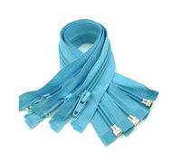 5 pezzi 5# 30 cm a 70 cm cerniera a spirale in nylon aperta per cucire alla rinfusa,Azzurro cielo,60 centimetri