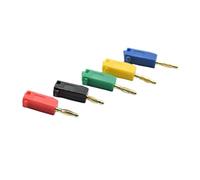 5 pezzi 5 colori jack connettore spina a banana da 2 mm for terminali sonde di test amplificatore altoparlante(Black 5pcs)