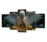 5 Pezzi 5D Diamond Painting Donna Ala, Diamond Painting Kit Completo, DIY Kit Ricamo a Punto Croce, Kit Pittura Mosaico pour Hobby Creativi Adulti, Decorazioni Casa, Regalo Donna 60x125cm P-d-6958