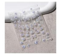 5 pezzi 5D in rilievo Aurora farfalla adesivi for unghie artistiche decalcomanie autoadesive for decorazioni for fai da te 3D acrilico forniture parti(M-359)