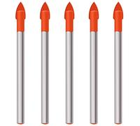 5 Pezzi 6 mm Punta per Vetro,Punte Gres Porcellanato,Punta per Vetro Professionali Punte Gres,per Ceramica,Cemento,Mattoni,Vetro,Granito,Ceramica per Legno