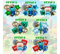 5 pezzi/6 pezzi Set di decorazioni per feste a tema Minecraft, decorazioni per lo sfondo di feste natalizie, adatte per compleanni, Natale, scene di Ognissanti Stile 4,Stile 5,Stile 2,Stile 3,Stile 1,