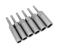 5 pezzi 8 10 12 14 17 mm di lunghezza universale bullone dado cacciavite prese bit set chiave elettrica profonda presa esagonale gambo utensili Per Bussole