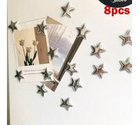 5 pezzi/8 pezzi/10 pezzi/15 pezzi Calamite per frigorifero a forma di stella - Disegni floreali e naturali vivaci, adesivi a forma di stella/cuore per cucina, ufficio e decorazione della casa, regalo 