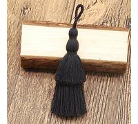 5 pezzi 9 cm colorati grandi nappe nappe segnalibro nappe boho troddel nappe per mobili nappe spesse nappe decorative nappa decorativa per fai da te accessori (nero)