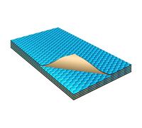 5 pezzi 90mil 2,3mm 20sqft Tappetino fonoassorbente per auto blu esagonale