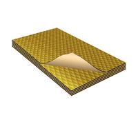 5 pezzi 90mil 2,3mm 20sqft Tappetino fonoassorbente per auto color oro rombo