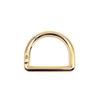 5 pezzi a forma di D tipo anello a molla borsa in pelle apribile tracolla for borsa fibbia collega catena pendente chiave moschettone con chiusura a scatto(Light golden,Inner wide 22mm)