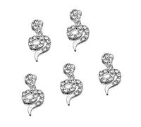 5 pezzi a forma di serpente 3d per unghie magiche unghie artistiche fascino unghie arte pietre arbusto decorazioni per unghie per donne ragazze