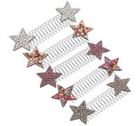 5 Pezzi Accessori Capelli Donna, Pettine Fermacapelli | Set, Decorazione a Stella Lucente, Leggero e Portatile, per Spa e Make-up