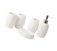 5 pezzi Accessori sanitari Portaoggetti per spazzolino Porta sapone Portasapone