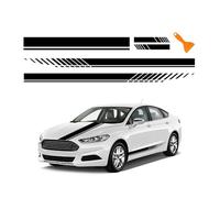 5 Pezzi Adesivi Auto Tuning,Includere 1 Adesivo per Il Cappuccio+2 Adesivi Laterali per Auto+2 Adesivi a Specchio,Impermeabile Elegante Adesivo Auto Esterno per Auto Camion SUV (Nero)