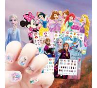 5 pezzi Adesivi Disney, Adesivi per unghie, Decorazioni per arte di unghie, Personaggi anime Frozen 2, Accessori per unghie a pressione, Forniture per cartoleria Mickey Mouse Sofia, Forniture per lo s
