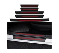 5 Pezzi Adesivi Soglia Auto per Fiat 500X Sport 334 2015-2023, Protezione Esterna del battiscopa del davanzale della Porta Car Styling Accessori(Red)