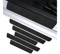 5 Pezzi Adesivo Batticalcagno Porta Auto per VW Golf 8 MK8 2019-2022 2023 2024 2021 2020, Fibra di Carbonio Battitacco per Auto Sticker Anti-Graffio Scuff