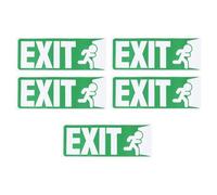 5 Pezzi Adesivo Segnaletico Uscita Exit in PVC Verde | Uso Interno, e Portatile, Stile Creativo Semplice, per Ristorante e Supermercato