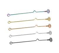 5 pezzi Agitatore for miele Mestolo for miele Agitatore for caffè in argento Cucchiaio for miscelazione for cocktail Mestolo for marmellata Bastoncino for agitazione for caffè Bastoncino a nido d'ape