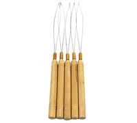 5 Pezzi Ago per Extension con Legno Strumento per Filo Ad Anello per Creazioni Te e Parrucchieri Accessorio Necessario per Extension Micro Ring