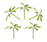 5 Pezzi Alberi Modello Decorativi Miniatura Finti Banana | Verde, Filo di Ferro e Plastica, per Ferrovie in Scala e Tavole di Sabbia Architettoniche