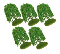 5 Pezzi Alberi Modello Salice Piangente Verdi | Decorazioni Paesaggistiche in Plastico, per Plastici Ferroviari e Tavole Architettoniche, Applicazione Educativa, Profondità