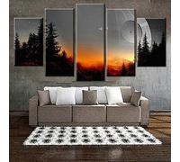 5 Pezzi Albero Morte Nera Pittura Soggiorno Stampe Poster di Film Home Decor Modulare Quadri su Tela Wall Art Comodino Sfondo
