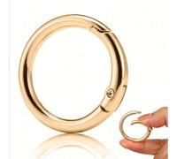 5 pezzi Anelli a molla in metallo, moschettoni a scatto in lega di zinco, anelli a molla rotondi, moschettoni a scatto per portachiavi, fibbie, borse, portafogli 25 mm,32mm,10 pezzi da 25 mm,10 pezzi