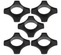 5 Pezzi Anello Antirollio Nero in Plastica per Microfono Compatta | Microfoni Wireless e Portatili, Stabilità Antiscivolo, Utile per Karaoke e Palchi, Set da Cinque Pezzi