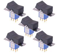 5 Pezzi APEM 7946ZCD Nero Interruttore Rocker PCB DPDT On-On 0.4A 20V