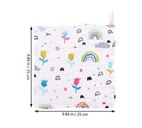 5 Pezzi Asciugamano Neonato a Sei Strati in Cotone Stampe Unisex | Tessuto Assorbente e Facile da Pulire, Forma Quadrata, per Pelle Delicata, Uso Quotidiano