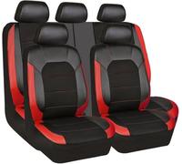 5 Pezzi Auto Set Coprisedili per VW EOS Coupe/Cabriolet/EOS Final Edition TSI 6MT DSG, Comfort Impermeabile Traspirante Antiscivolo Sedile, Copertura Protezione Interno Accessori,Red