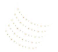 5 Pezzi Banner a Margherite Bianche in Carta per Festa Compleanno | Interno ed Esterno, Facile da Appendere, Sfondo per Foto e Decorazioni Evento