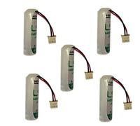 5 PEZZI BATTERIA LITIO LITIO 3,6V CONNETTORE COMPATIBILE ALLARME
