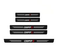 5 Pezzi Battitacco Adesivi Soglie Porte, Fibra di Carbonio Battitacco per Auto per Mini Cooper S R55 R56 R50 R53 R60 F55 F56, Adesivi Soglia Autoadesive Nero, Car Accessori