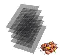 5 pezzi BBQ grill mat set griglia antiaderente rivestito Riutilizzabile per il barbecue accessori da forno per grigliare grill a gas, forno, cottura, 40 x 33 cm