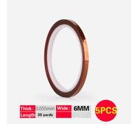 5 Pezzi Bga Alta Temperatura Calore Metri Resistente Polyimide Kapton Nastro Oro
