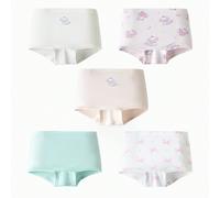 5 pezzi Biancheria intima per ragazze - Slip morbidi e traspiranti per l'estate 1. Tessuto in cotone e lyocell, morbido come una nuvola: il tessuto elasticizzato in cotone e lyocell è morbido e liscio
