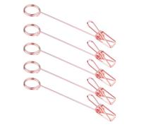 5 pezzi bifacciali in metallo con clip in filo di ferro per una gestione efficiente della scrivania, clip per biglietti da visita a doppia testa