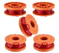 5 Pezzi Bobina di Ricambio per,Filo di ricambio resistente,diamètre et bobine,Filo per decespugliatore,Compatibile con Worx, come WG150, WG151, WG151.5, WG152, WG153, WG154, WG155, WG155.5