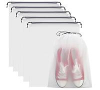 5 Pezzi Borsa Porta Scarpe da Viaggio, Borsa Scarpe da Viaggio Impermeabile, Sacchetti per Scarpe Antipolvere, 40 x 30 cm Sacchetti per Calzature con Coulisse