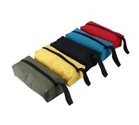 5 Pezzi Borsa Portautensili,Piccolo Porta Attrezzi,Astuccio Porta Utensili in Tela con Cerniera e Passante,Borsa Attrezzi Lavoro in Tela Portatile Borsa per Riporre Oggetti per Attrezzi