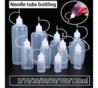 5 pezzi Bottiglie di plastica con ugello a punta per dispensare liquidi, capacità 5/10/15/20/30/50/100/120ml, bottiglie contagocce per uso domestico, in bagno, decorazioni autunnali, articoli per il r