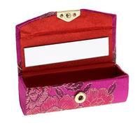5 pezzi Brocade Rossetto Lip Gloss Box Storage Box Balm Holder & Mirror Random, casuale, as described, come descrizione