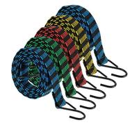 5 pezzi bungee cords with hooks, Heavy Duty Flat Elastic Rope, Anti Slip Tie Down Straps for Motorcycle, for Bicycle, Car Roof Rack, Moving, Camping & Luggage Securing