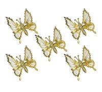 5 Pezzi Butterfly Duckbill Clips in Ferro Oro per Chioma | Farfalle Decorative, per Donne, Adatte a Appuntamenti e Diverse Occasioni, Set da 5 Pezzi